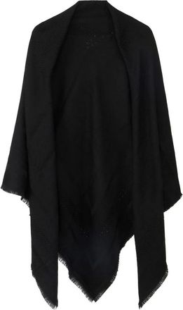Elisabetta Franchi Jassen, Dames, Zwart, ONE Size, Wol, Square Wool Scarf