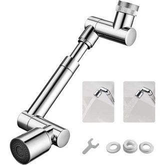 OEM Grifo Giratorio De 1440&deg;. Grifo Multifuncional Giratorio De 1080&deg; Con 2 Chorros Y Adaptador Regulador De Chorro Para Ahorro De Agua, Ideal Para Extens