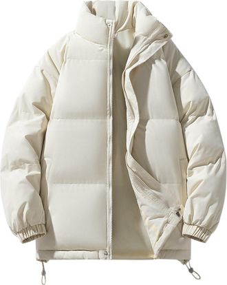 Generic Quilted Jackets for Women Hooded Puffer Down Winter Coat Ladies Full Zip Padded Hoodie Top Plain Coats Lightweight Waterproof Jacket Warm Puffer Hoodi