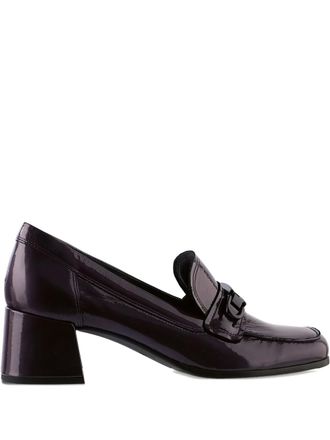 Högl Helen block-heel patent loafers - Black