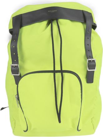 Saint Laurent Black Yellow Nylon Canvas Leather Backpack (Pre-Owned)