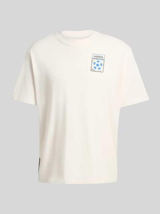 adidas Originals T-Shirt mit R&uuml;cken Print aus reiner Baumwolle in Offwhite, Gr&ouml;&szlig;e XXL