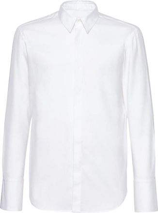 Ferragamo concealed-fastening oxford poplin shirt - men - Cotton - M - White