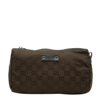 Gucci Vintage Clutches, unisex, Brown, ONE SIZE, Pre-owned Wash bag