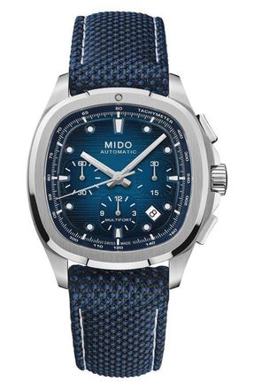 Mido Multifort TV Big Date Automatic Watch, 41.2mm x 42mm in Blue at Nordstrom