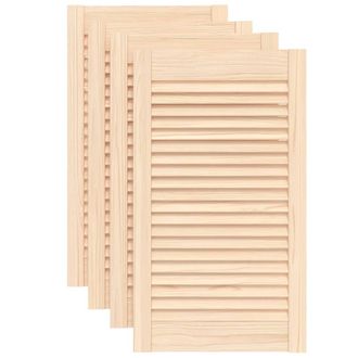 vidaXL Puertas De Armario De Lamas 4 Uds Madera De Pino 69x39,4 Cm Vidaxl