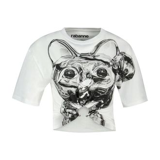 Paco Rabanne Womens Cotton T-Shirt White