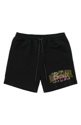 Rta Clyde Pull-On Shorts in Black Mixed Logo at Nordstrom, Size Xxx-Large
