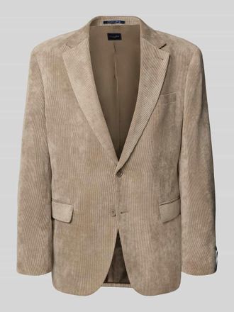 Christian Berg Regular Fit Sakko mit Reverskragen und Pattentaschen in Beige, Größe 26