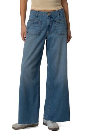 Kut from the Kloth Meg High Waist Wide Leg Jeans in Sunny at Nordstrom, Size 10P