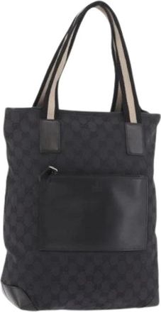 Gucci Pre-owned Tote Bag - Dames - Vintage Shopper - Zwart - ONE Size - Leer - Vintage