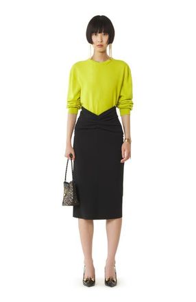 Lanvin Green Wool Sweater With Grosgrain Detail in Absinth Green at Nordstrom, Size X-Large