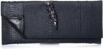 Maison du Posh Rubber Python Knuckle Clutch