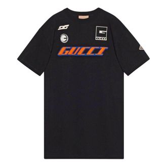 Gucci Moto Logo Long T-Shirt Black 775503-XJGBN-1082