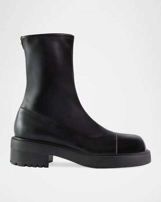 Giuseppe Zanotti Cap Toe Leather Booties