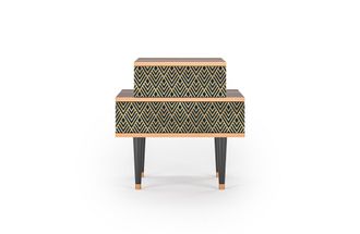 StoryZ Mesita de noche azul 2 cajones L 58 cm