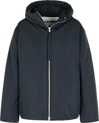 Jil Sander Piumino con cappuccio e coulisse - Nero