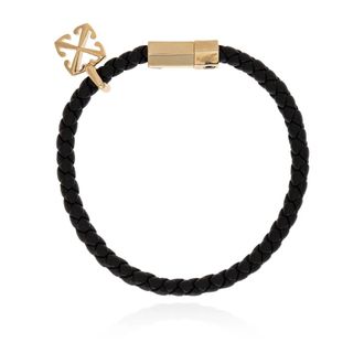 Off-white Armband met bedel - Dames - Accessoires - Zwart - Maat: S Leer