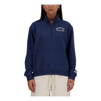 New Balance (WMNS) New Balance Sportswear Greatest Hits Quarter Zip Top Asia Sizing Navy WT41538-NNY