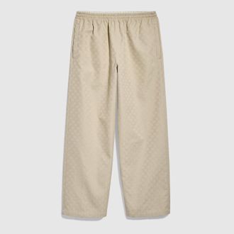 Gucci GG Cotton Canvas Pants, Size 44, Beige, Ready-to-wear