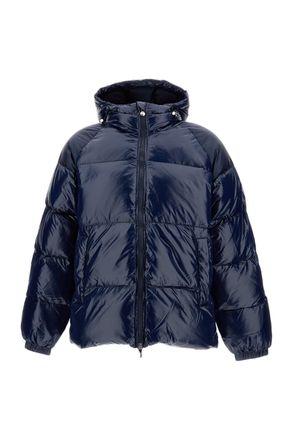 Pyrenex Blue Insulated Quilted Down Bomber Jacket