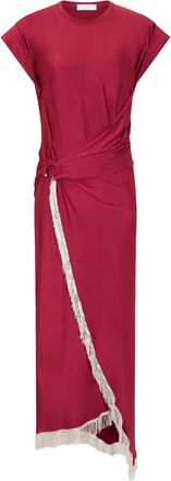 Paco Rabanne Abito con dettaglio a frange - Rosso