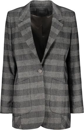 Lorena Antoniazzi Wollen Blazer met Reverskraag - Dames - Blazers - Grijs - S - Wol - Jassen
