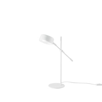Luce-Ambiente-Design L&aacute;mpara de mesa de metal blanco con punto de luz ajustable