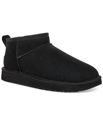 UGG Womens Ultra Mini Classic Boots In Black