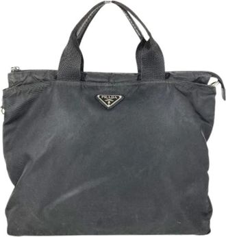 Prada Pre-owned Tote Bags, female, Black, Size: ONE SIZE Pre-owned Vintage Tote Bag