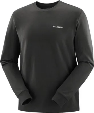 Salomon Chest Logo Long Sleeve Tee Longsleeve f&uuml;r Herren | schwarz