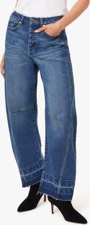 Habitual Harper High Waist Crop Barrel Leg Jeans in Bay at Nordstrom, Size 27