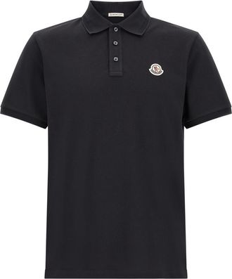 Moncler Black Shirt Collar Polo
