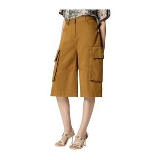 Pinko Pinko, Korte Broeken, Dames, Bruin, S, Katoen, Albareto Bermuda