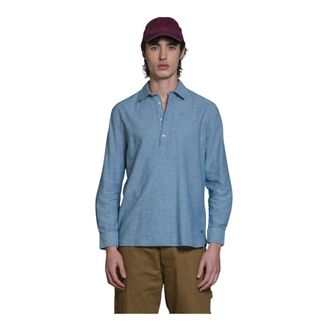 IMPURE Hombre, Camisas, Azul, Talla: L