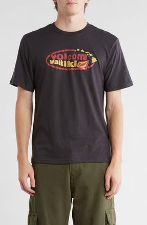 Volcom Radiostar Waikiki Graphic T-Shirt in Washed Black Heather at Nordstrom Rack, Size Xx-Large