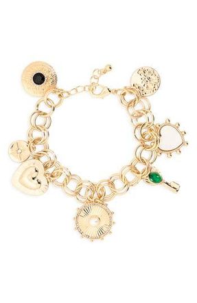 Nordstrom Rack Eclectic Charm Bracelet in Gold Multi at Nordstrom Rack