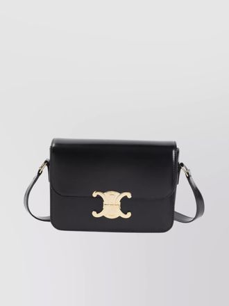 Celine calfskin leather teen triomphe shoulder bag