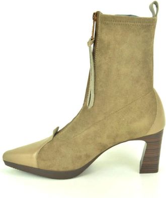 Hispanitas Atlanta Enkellaars - Dames - Laarzen met Hak - Grijs - 40 EU - Leer - Schoenen