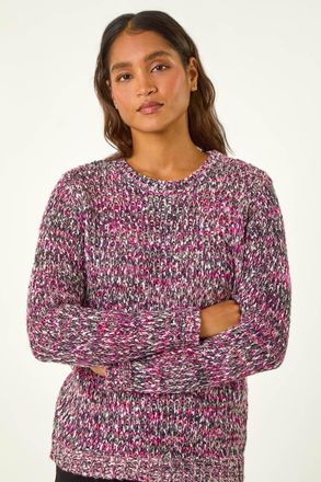 Roman Crew Neck Tape Yarn Knit Jumper