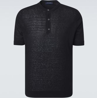 Thom Sweeney Silk and linen T-shirt