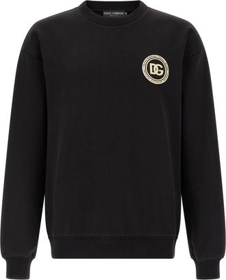 Dolce & Gabbana Black DG Patch Sweatshirt