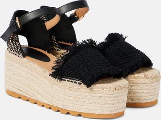 Stella McCartney Sandali espadrillas Gaia con plateau
