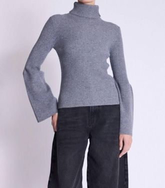 BERENICE Alfa Flared Sweater In Medium Grey