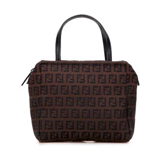 Fendi Pre-owned Printed Fabric Handbag - Dames - Pre-owned - Bruin - Maat: ONE Size