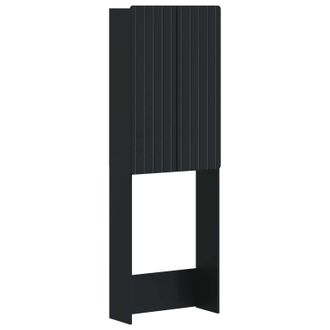 vidaXL Mueble De Ba&ntilde;o Zwolle Negro 66 X 25,5 X 190 Cm Vidaxl