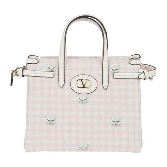 Valentino Garavani Tote Bags, female, Beige, Size: ONE SIZE Antibes Small Canvas Tote