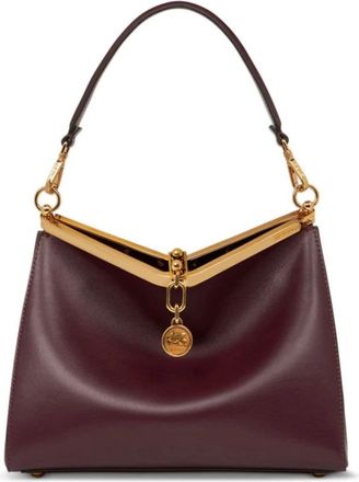 Etro Vino Schoudertas - Dames - Schoudertassen - Rood - ONE Size - Leer - Tassen