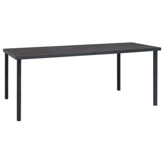 Berkfield Home Outdoor Dining Table Anthracite 190x90x74 cm Steel in Black | Size: 190 x 90 x 74 cm