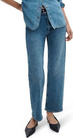 Rag & Bone Harlow Mid Rise Ankle Straight Leg Jeans in Accord at Nordstrom, Size 28